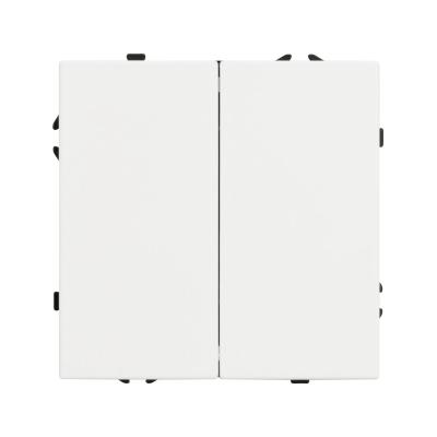 Фото Выключатель двухклавишный проходной Arlight Nobe 054242 белый