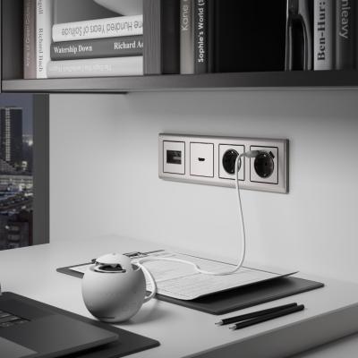 Фото Накладка для розетки HDMI Werkel WL02-HDMI-CP глянцевый никель