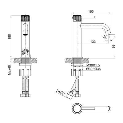 Фото Смеситель для раковины Lemark Beluga LMF-8012B-GM
