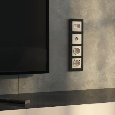 Фото ТВ-розетка оконечная Werkel W1183043 айвори акрил