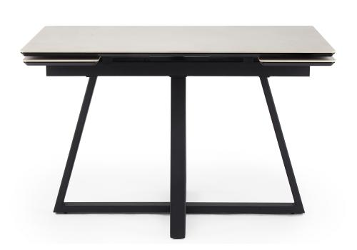 Фото Керамический стол Notta Памелла 120(180) carmen light grey / черный