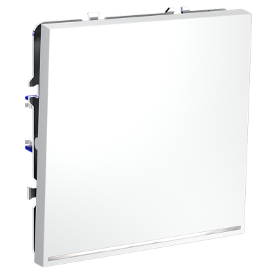 Фото Выключатель встраиваемый одноклавишный с подсветкой Voltum S70, белый матовый, VLS010202