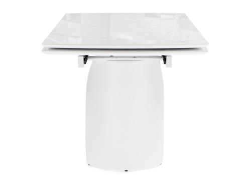 Фото Керамический стол Woodville Готланд 180(240) statuario titan gloss / белый