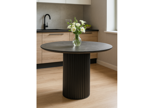 Фото Керамический стол Notta Барел 110 dolmen cris sahara / черный
