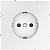 Розетка встраиваемая с заземлением и защитными шторками Voltum S70, белый матовый, VLS040202