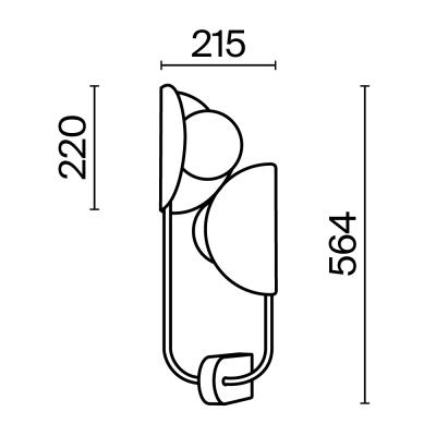 Фото Настенный светильник Maytoni Tropic MOD164WL-02BS