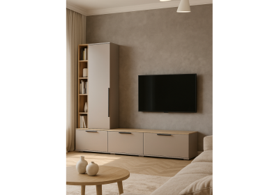 Фото ТВ-тумба Woodville Филеста кашемир / дуб вотан