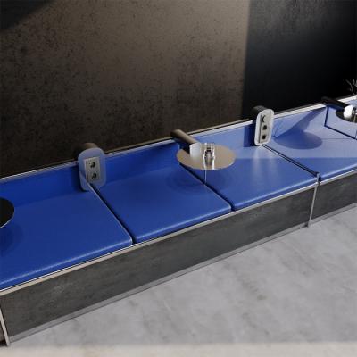 Фото Рамка стеклянная на 3 поста Voltum S70, титан, VLS110306