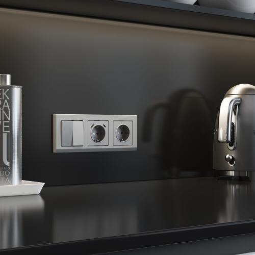 Фото Розетка с USB тип A+C Werkel W1171765 серебряный матовый