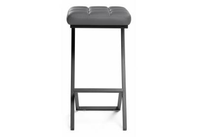 Фото Барный стул Woodville Амаури темно-серый / черный матовый