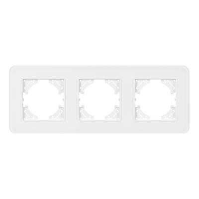 Фото Рамка стеклянная на 3 поста Arlight Omali белая, 049696