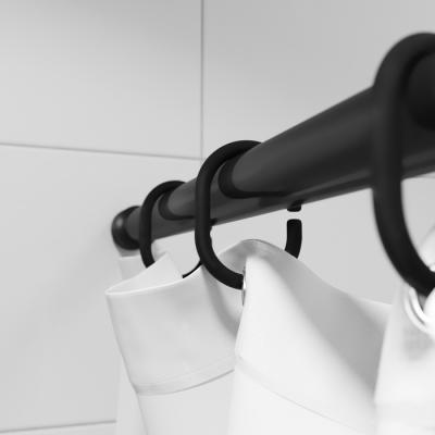 Фото Набор колец  для шторы в ванную комнату цвет черный IDDIS RID013P