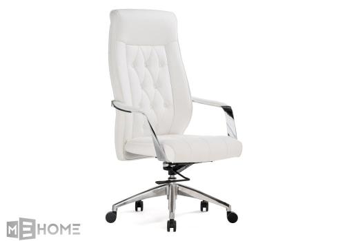 Фото Компьютерное кресло Woodville Sarabi white / satin chrome