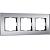 Рамка из стекла на 3 поста Werkel Senso W0033106 серебряный soft-touch