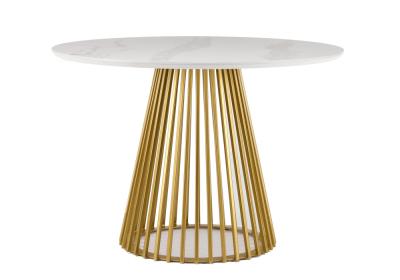 Фото Керамический стол Notta Нэнси 110 patagonoa bianco repose / золото