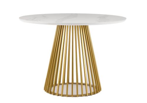Фото Керамический стол Notta Нэнси 110 patagonoa bianco repose / золото