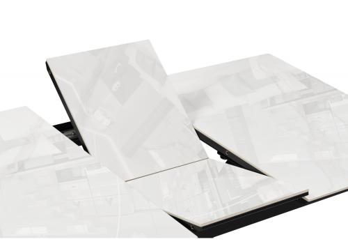 Фото Керамический стол Woodville Гардинг 100(130) серый / черный