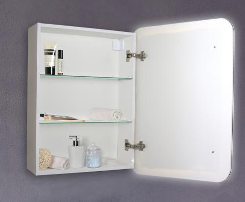 Фото Зеркальный шкаф с часами Silver Mirrors Фиджи 50 LED-00002361