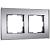Рамка из стекла на 2 поста Werkel Senso W0023106 серебряный soft-touch