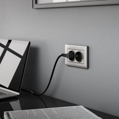 Фото Розетка двойная с заземлением Werkel W1172002 глянцевый никель