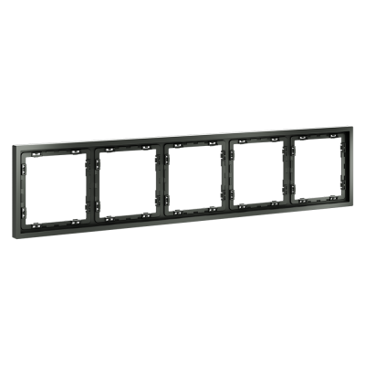 Фото Рамка пластиковая на 5 постов Voltum S70, титан, VLS100506