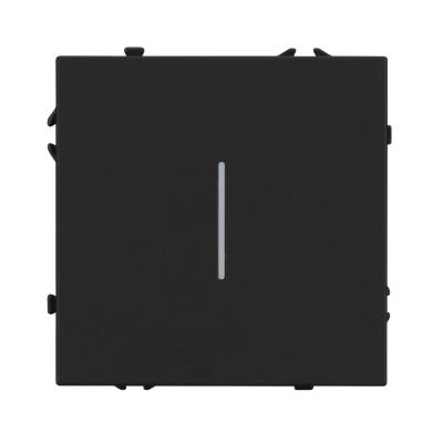 Фото Выключатель одноклавишный проходной с подсветкой Arlight Nobe 054261 черный