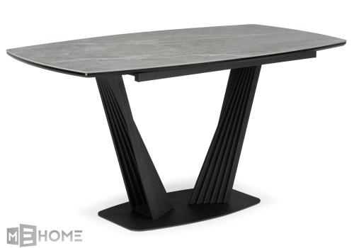 Фото Керамический стол Notta Вейл 140(180) larka grey / черный