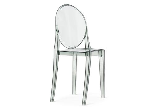 Фото Пластиковый стул Woodville Victoria clear gray