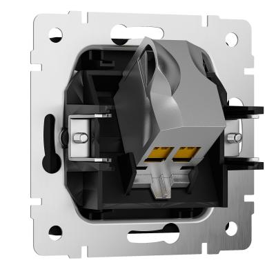 Фото Розетка Ethernet RJ-45 cat. 6A экранированная Werkel W5120108 черный матовый