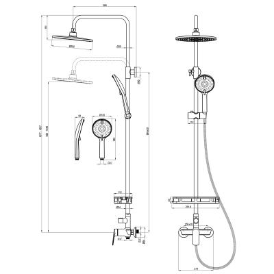 Фото Душевая система «Тропический дождь» Lemark Verba LM11460C