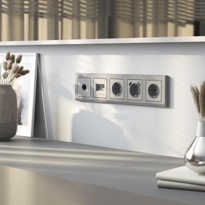 Фото ТВ-розетка оконечная Werkel W1183065 серебряный матовый