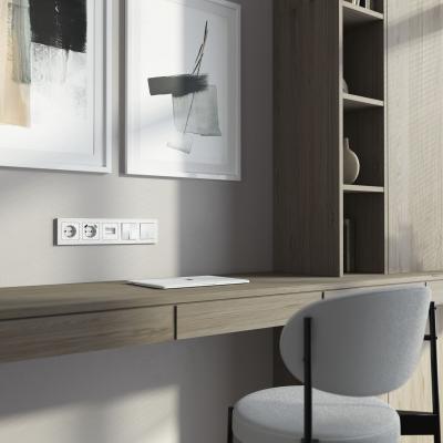 Фото Накладка для двойной розетки Еthernet RJ-45 Werkel Hammer W1291101 белый