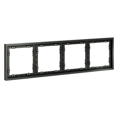 Фото Рамка пластиковая на 4 поста Voltum S70, титан, VLS100406