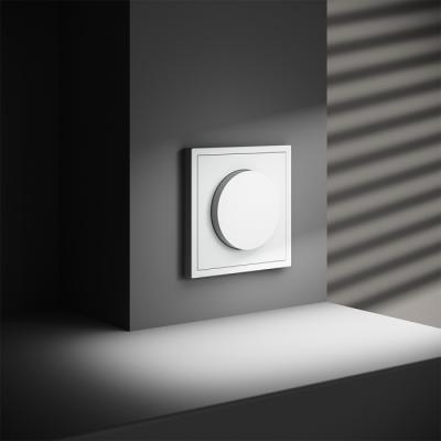 Фото Диммер встраиваемый поворотно-нажимной 600 Вт Voltum S70, белый матовый, VLS070302