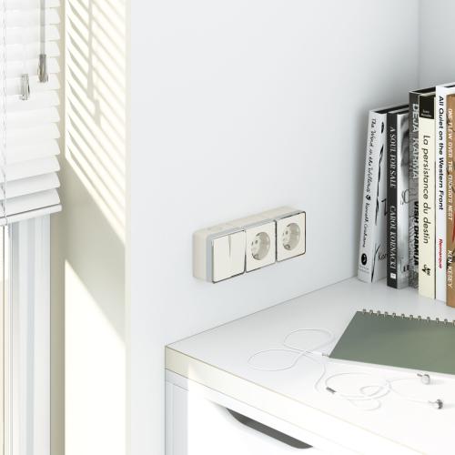 Фото Розетка с заземлением Werkel Gallant W5071003 слоновая кость