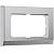 Рамка из поликарбоната для двойной розетки Werkel Stark W0081865 серебряный матовый