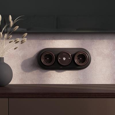 Фото ТВ розетка Werkel Ретро WL18-02-05 коричневая