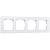 Рамка из стекла на 4 поста Werkel Favorit W0041105 белый матовый