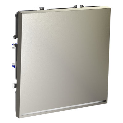 Фото Выключатель встраиваемый одноклавишный с подсветкой Voltum S70, шелк, VLS010204