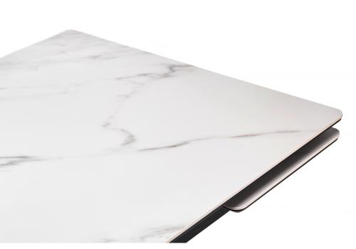 Фото Керамический стол Notta Мэриан 120(180) snow alpin white / черный